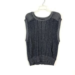 Urban Outfitters Men’s Sleeveless Sweater Vest Slate Gray Ribbed Knit M